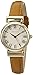 Anne Klein Women's AK/2246CRHY Gold-Tone and Honey Leather Strap Watch