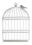 Sadie & Scout Chelsea - White Wire Birdcage Wall Décor