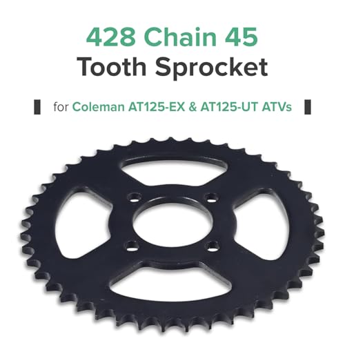 AlveyTech 428 Chain 45 Tooth Sprocket for Coleman AT125-EX & AT125-UT ATVs - Replacement Rear Sprocket for Mini Bike, ATV, UTV & Quad - Secure Fit - Go Kart Sprocket by AlveyTech - Image 3