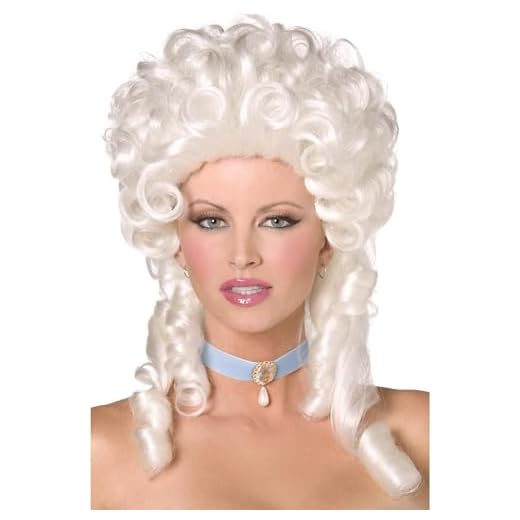 Smiffy'S 42122 Peluca Barroca, Larga Hasta Los Hombros Con Tirabuzones, Blanco, Tamaño Único