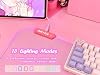 Mousepad gaming RGB JMIYAV rosa, 31.5x12 pulgadas, PC XL grande extendido con luz LED, base de goma antideslizante, mousepad lindo para computadora, accesorios de escritorio, setup gaming 8