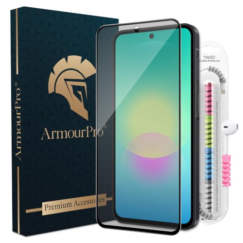Image of ArmourPro Anti Glare Matte Tempered Glass for Samsung Galaxy A27, Anti Fingerprint Screen Protector, 9H Scratch Resistant, Smooth Touch, Easy Installation Kit with Cable Protector