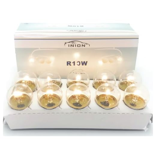 INION 10x Stück R10W / BA15s / 12V / 10W / KFZ Beleuchtung Glühlampe Kugellampe Schluss Kennzeichen Park und Positionslicht Glühbirne Autolampen