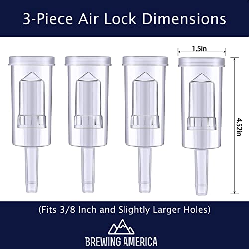 Brewing Airlock, 4 Fermentation Airlocks, Wine Airlock, Used For Brewing Wine, Sauerkraut, Pickles, Beer, Etc. Airlock #TOP2