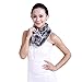 URSFUR Rex Rabbit Full Fur Pull Through Scarf with Pom 24 Inches Multicolor