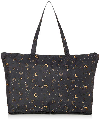 [トラベルコレクション] 折りたたみトートバッグ キャリーオン可能 TRC0401 385ムーンブラック