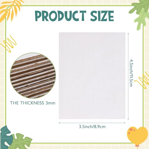 Image of 50 Pack Corrugated Cardboard Sheets Flat Hard Cardboard Inserts Back to School Classroom Supplies Flat Squares Separators for Shipping, Mailing, Packing, Art Projects, DIY Crafts(3.5x4.5 Inch,White)
