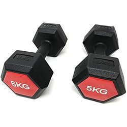 E-Deals Juego de mancuernas deportivas para gimnasio en casa, par o individual, 5 kg, 7,5 kg, 10 kg, 12,5 kg (10,00)