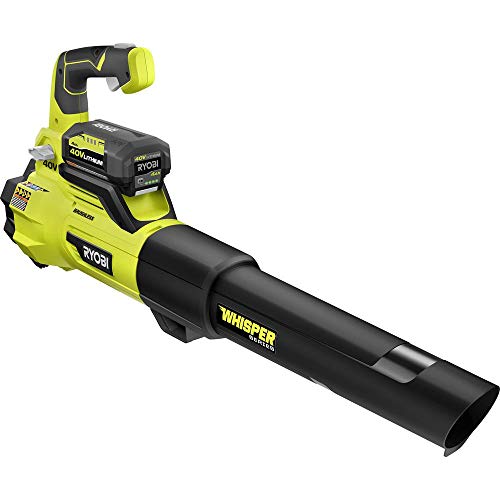 RYOBI RY40470VNM 125 MPH 550 CFM 40-Volt Lithium-Ion Brushless Cordless Jet Fan Leaf Blower - 4.0 Ah Battery and Charger Included
