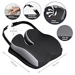 Seat Cushions for Office Chairs Wheelchair Cushion for Long Sitting Back Pain，Memory Foam Seat Car Computer Desk Chair Cushion，Coccyx Cushion for Tailbone Pain Relief Cushion Office Chair Butt Pillow - Image 2