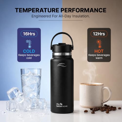 Image of Better Home Stainless Steel Water Bottle 700ml | Vacuum Insulated, Leak Proof & Sweat Proof | Hot 12 Hrs & Cold 16 Hrs | BPA Free Sports Bottle for Gym, Travel, Office, School, College | Rust Proof