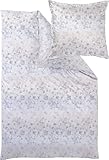 Material: 100% Baumwolle Curt Bauer Bettwäsche Heaven Mako-Brokat-Damast eisblau-Creme Größe 135x200 cm (40x80 cm)