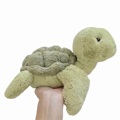 XIYUAN 13.8inch Weighted Plush Cute Turtle Stuffed Animals,Soft Sea Turtle Plush Toy, Green Tortoise Plushies Dolls Pillow Present for Kids, Babies, Toddlers Gifts
