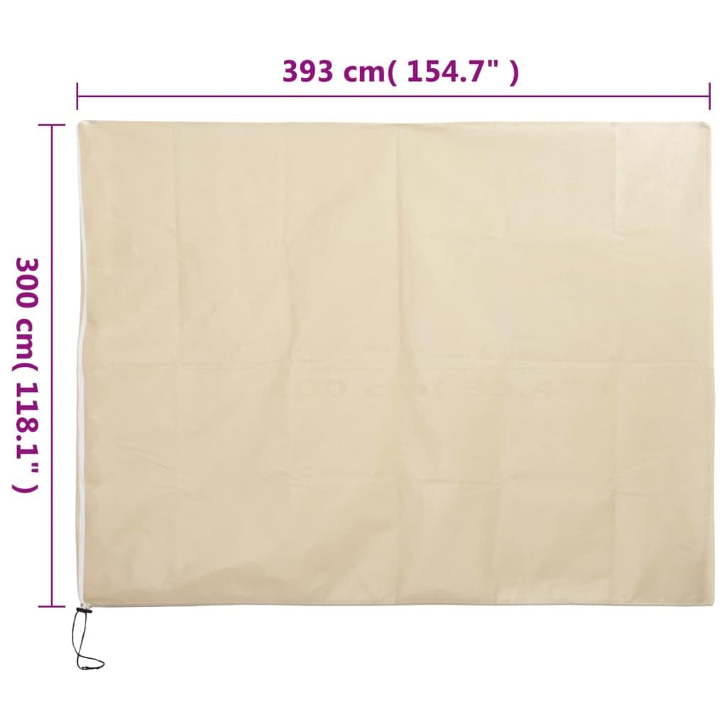 vidaXL Kaptury ochronne z suwakiem, 4 szt., 70 g/m², 3,93x3 m