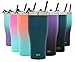 Simple Modern 32oz Slim Cruiser Tumbler with Straw & Closing Lid Travel Mug - Vacuum Insulated Water Coffee Cup Double Wall - Hydro 18/8 Stainless Steel Flask Thermos -Riptide