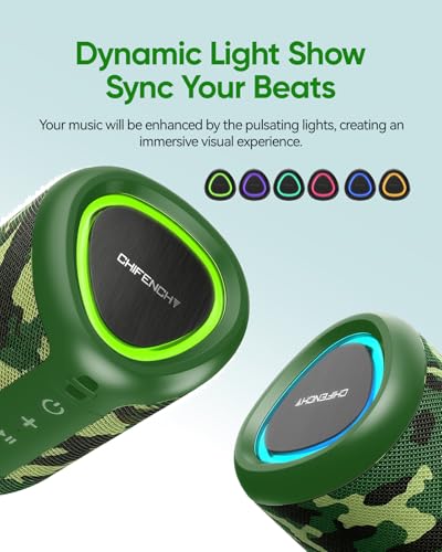Image of Portable Bluetooth Speaker Beach Essentials: Powerful Crystal Clear Sound /Dynamic Light /IPX5 Waterproof /All Day Playtime /Wireless BT 5.3 /TWS Paring, Dad Gifts, Outdoor|Travel|Camping|Pool Accessories