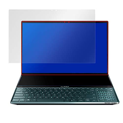 PET���t�B���� �����K���X�����̍d�x ���d�x9H�f�ލ̗p ASUS ZenBook Pro Duo UX581GV ���C���f�B�X�v���C�ی�V�[�g �p ���{�� ����t���ی�t�B���� OverLay Brilliant 9H O9HBUX581GV/1