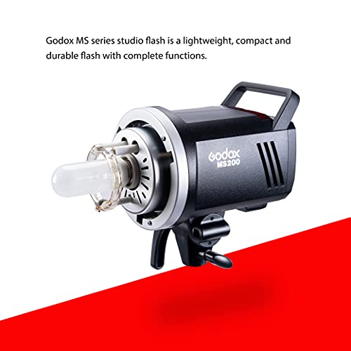 Image of GODOX MS200 Studio Light Kit 200Ws GN53 5600K | Bowens Mount Portable Monolight | Built-in GODOX 2.4G Wireless System | 150W Modeling Lamp | Outstanding Power Output Stability (MS200 Kit)