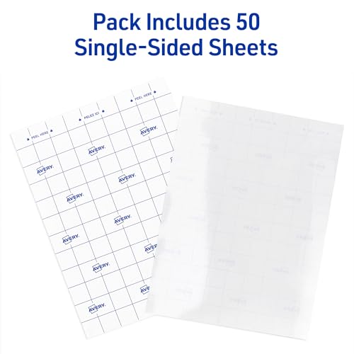 Avery Self-Adhesive Laminating Sheets, 9 x 12 Inches, Box of 50 (73601)
