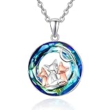 Dreamboat Fox Necklace for Women Sterling Silver Best Friend Foxes Necklace Cute Animals Fox Crystal