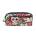Produktbild Hipster Zipper Hearts Roses Mexikanischer Zuckerschädel Kosmetische Make-up-Tasche Stift Schreibwaren-Tasche für Student Boy Girl Pencil Case Pouch Geldbörse