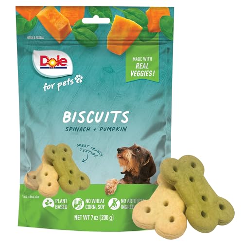 Dole for Pets Freshly Fetched Dog Biscuits, Spinach & Pumpkin Fla...