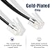 Awishwell Telephone Cord 25FT Uncoiled/ 3.1FT Coiled, 2 Pack Phone Cord, RJ9 Long Phone Cord for Landline, Black Curly Handset Cord for Corded Landline Phone, Use in Ofiice/Home
