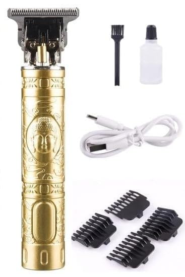 Professional (T9) Hair Trimmer for Men with Golden Plastic Light Weight Body, Cordless, 4 Guide Combs, USB Rechargeable T9... - Review, Price and Buying Guide