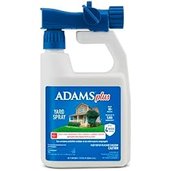 ADAMS Plus Flea and Tick Spray for Yard, Kills Fleas, Ticks, Mosquitoes, Ants and Many Other Listed Nuisance Pests, Treats Up to 5,000 Square Feet, Easy-To-Use Hose-End Spray, 32 Fluid Ounces