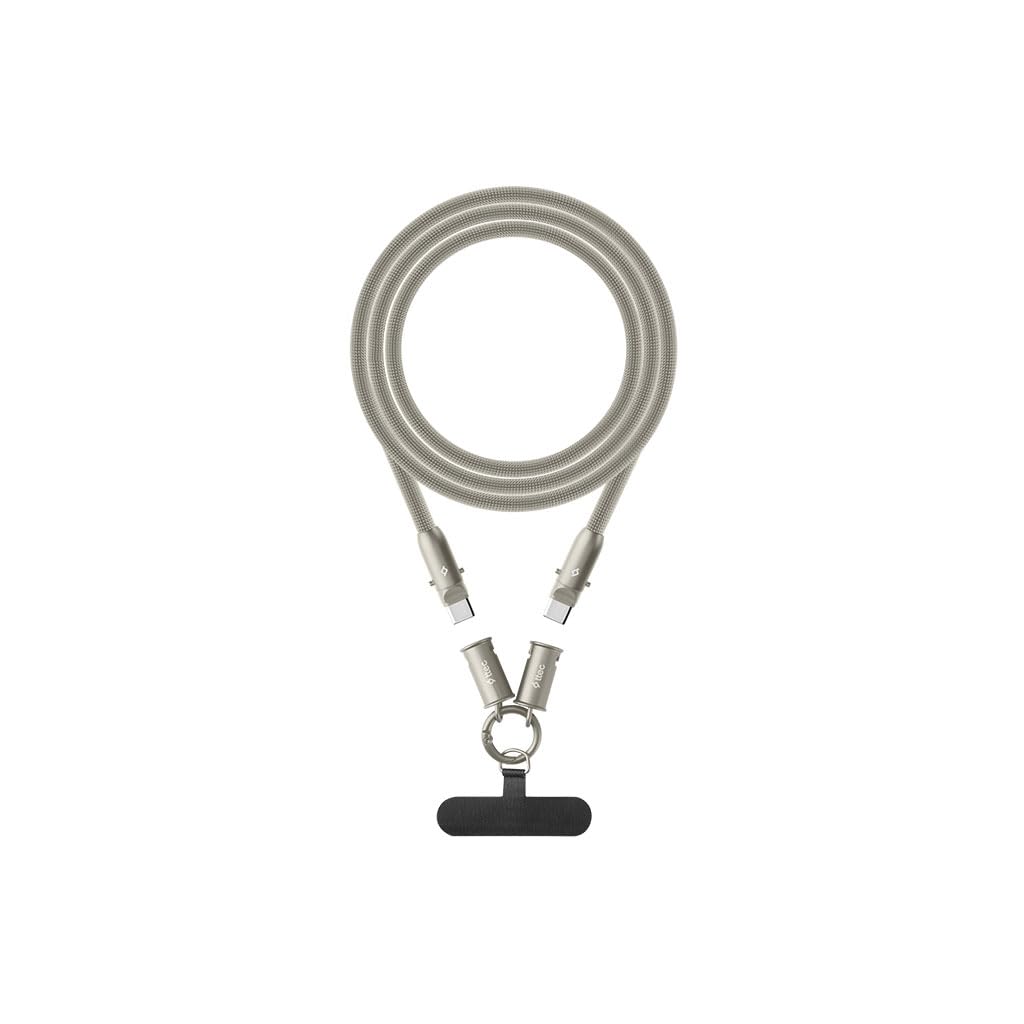 ttec ExtremeCable Hip Çok Fonksiyonlu Ekstra Dayanıklı USB-C –USB-C 60W PD/QC 120cm Hızlı Şarj/Data (Altın)
