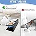 Vikcvcsc Katzennapf Erhöht - 2X Fressnapf Katze aus Keramik mit Metall Ständer - Futterstation Katzen Erhöht - Katzen Napfset für Katzen Hunde Welpe Futter und Wasser