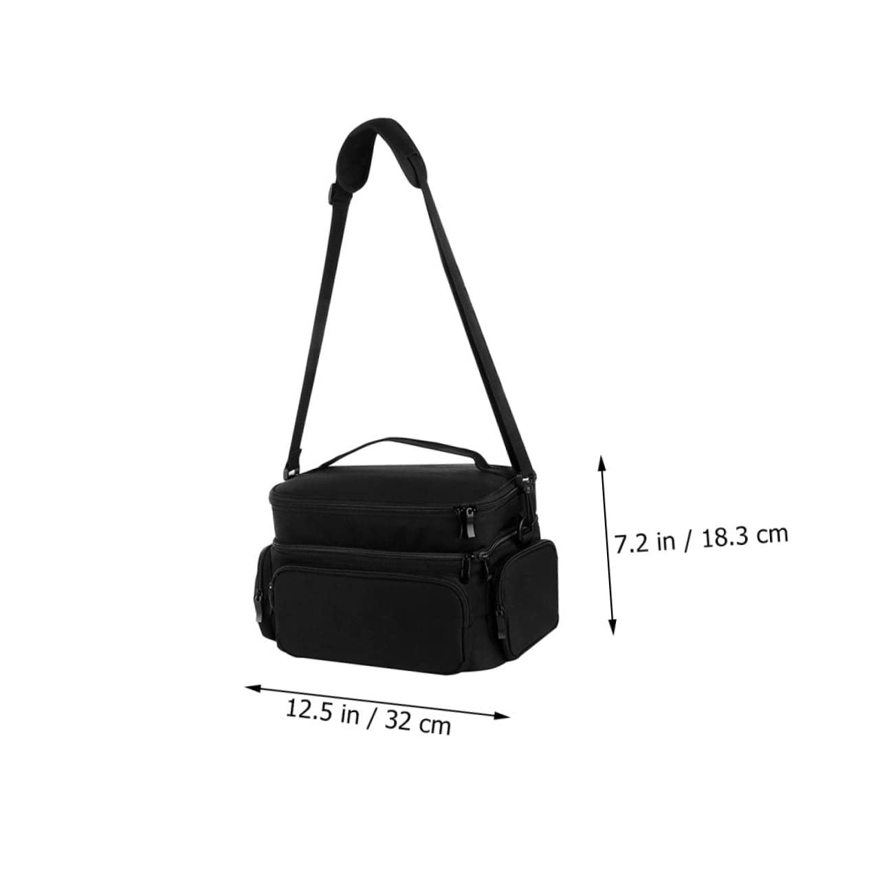 Tragbarer Milchpumpen Organizer mit Reißverschluss, Polyester Schwarz