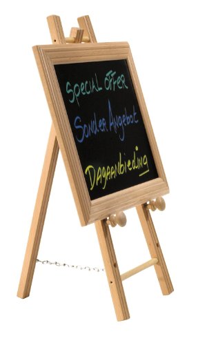 Staffelei Präsentationsstaffelei witterungsbeständig Farbe: natur Höhe 65cm