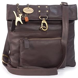 Damen Leder Umhängetasche – Crossbody Bag Klein – Messenger Bag mit Verstellbarer Schultergurt – DISPATCH