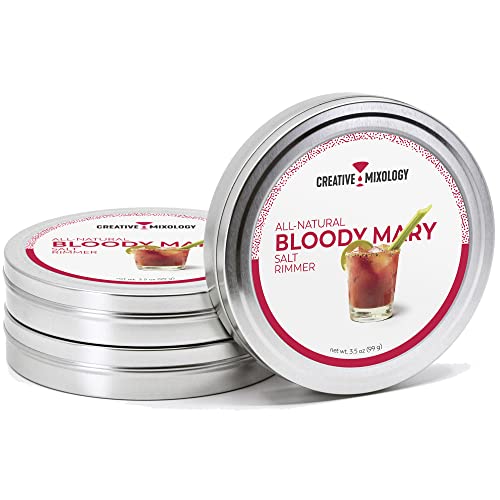 Creative Mixology Bloody Mary Salt Rimmer - Spicy Cocktail Rimmer for Vodka & Tequila Drinks - Salt Rimmer for Chelada & Michelada Kit - All Natural, Non GMO & Gluten Free Premium Quality Drink Rimmer