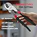 QUAXLENT 10 Inch Large Cable Cutter Heavy Duty High Leverage Big Wire Cutting Plier Tool for 4/0 Aluminum 2/0 Soft Copper and 100PR 24AWG Comm Cable, Black