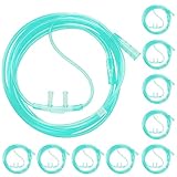 IDFXP 10 Pack 6.65 Ft Nasal Cannulas for Oxygen, Ultra Soft Adult Oxygen Tubing, High Flow Lightweight Oxygen Hose with Soft Curved Nose Piece for Home & Travel Use