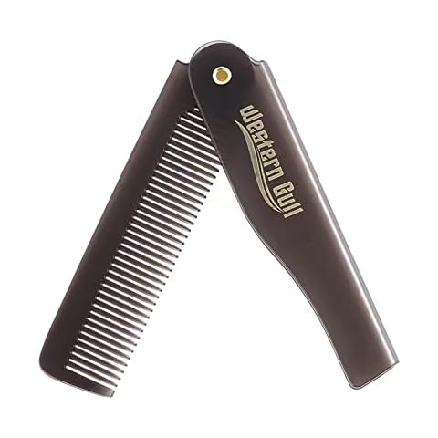1 Piece Vintage Folding Comb Mens Pocket Comb Travel Comb for Male Grooming Hair Moustache Beard(Tortoise Shell Finish) Cover