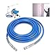 POOSR 1/4-Airless-Farbspritzschlauch Hochdruck-Universal-FarbspritzgeräT Flexibler Faserschlauch 3300 (7.5m, Blau)