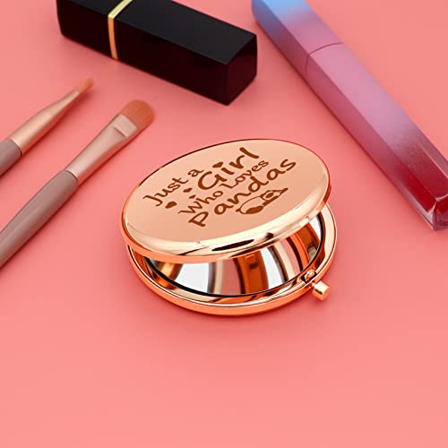 Gevody Pandas Lover Gift For Girls Animal Lovers Gift Panda Travel Makeup Mirror Funny Panda Bear Gift For Women Daughter Friends Niece Compact Makeup Mirror Birthday Gift For Teens Compact Mirror #TOP3