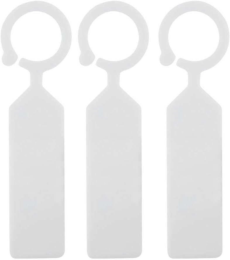 100Pcs Plant Tags for Nursery - Thick Plastic Tree Labels, Garden Hanging Markers for Seedlings, Durable Plant ID Tags (White)
