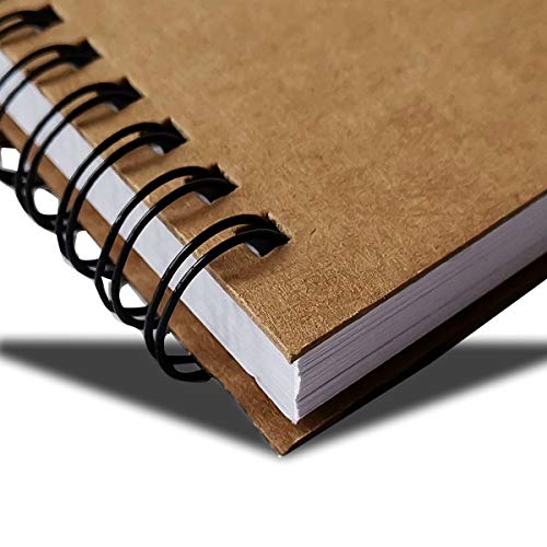 Spiral Notebook, Wirebound Notebook, Thick Paper Ruled Notebook, 60 Sheets, 10" X7”, 2 Pack (Khaki, Line) #TOP2