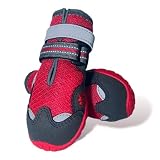 PawHome Dog Boots Breathable Waterproof Boots for Dogs Dog Shoes for Small Medium Large Dogs, Anti-S