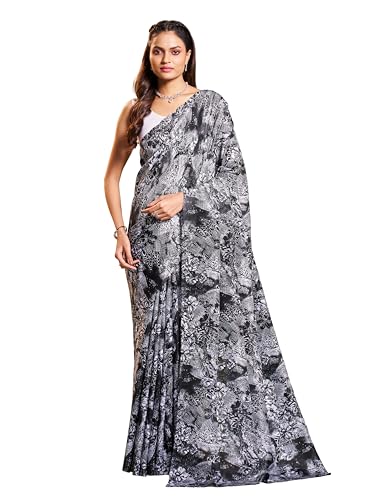 Image of Garden Vareli Art Silk Floral Print Saree