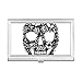 Skeleton Flower and Leaf Pattern Business Card Holder Case Pocket Box Wallet