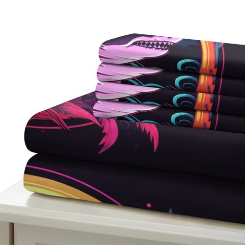 Housse de couette requin avec fermeture éclair parure lit microfibre douce King