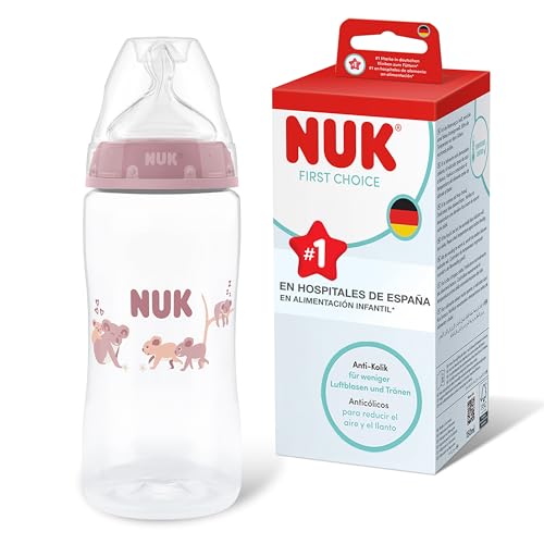 NUK First Choice Biberón | 3+ meses | 300 ml | Biberón anticólicos | PP | Indicador de control de temperatura | Koala | 1 unidad NUK First Choice Biberón | 3+ meses | 300 ml | Biberón anticólicos | PP | Indicador de control de temperatura | Koala | 1 unidad