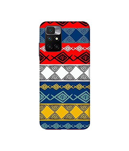 Image of Colorful Hand Made Rangoli Art Design 3D Printed Hard Back Case Cover for Mi Redmi 10 Prime