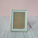 Morusen Picture frames – Mint Green/White with Gold Frame, Perfect for Desktop Display