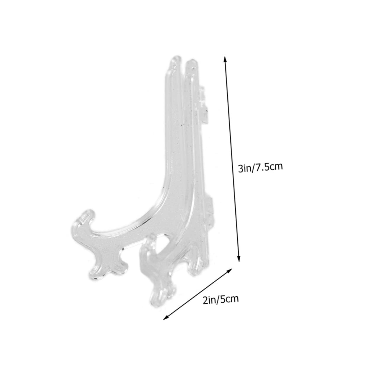 ERINGOGO 25pcs Decorative Rack Picture Stands for Display Transparent Plastic Plate Holders for Home